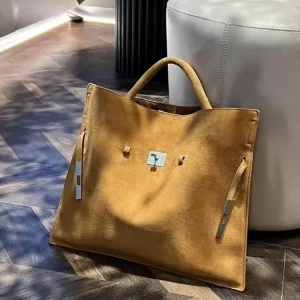 2025 New Elegant Women Large Capacity Suede Genuine Leather Shoulder Totes Casual Office Versatile Female Retro Underarm Handbag - AliExpress Women's Handbags