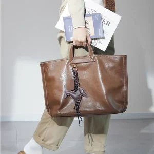 Fashion Simple Genuine Leather Women Tote BagHandbag Real Leather Female Shoulder Briefcase Commuter Crossbody Bag New - AliExpress Women's Handbags