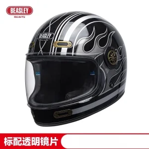 BEASLEY Vintage Full Helmet Motorcycle Men's Helmet Women's Summer Cruise Locomotive FRP casco moto cascos para moto - AliExpress Motorcycle Equipments