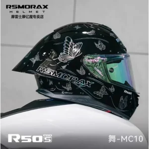 MOTORAX R50S PRO Helmet Large Tail Fin Men and Women Motorcycle Full-face Helmet Cool Di Bear Let a hundred flowers bloom - AliExpress Motorcycle Equipments