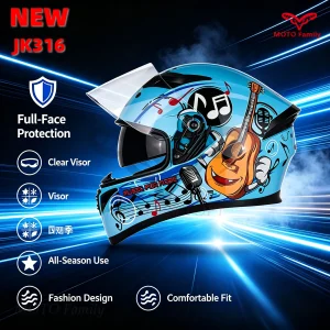 Electric motorcycle helmet jiekai JK316 men's and women's full helmet cover cool 4-season racing helmet casco moto - AliExpress Motorcycle Equipments
