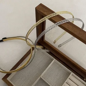 Golden Mesh Headband Women European Vintage Fashion Unique Design Daily Use Premium Sparkling Thin Comfortable Non Slip Hoop - AliExpress Hair Care & Styling