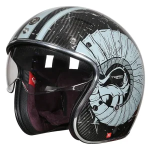 TORC Carbon Fiber Retro Helmet for Men Women Four‑Season 3/4 Half Helmet for Cruiser Motorcycles Plus Sizes Available - AliExpress Motorcycle Equipments