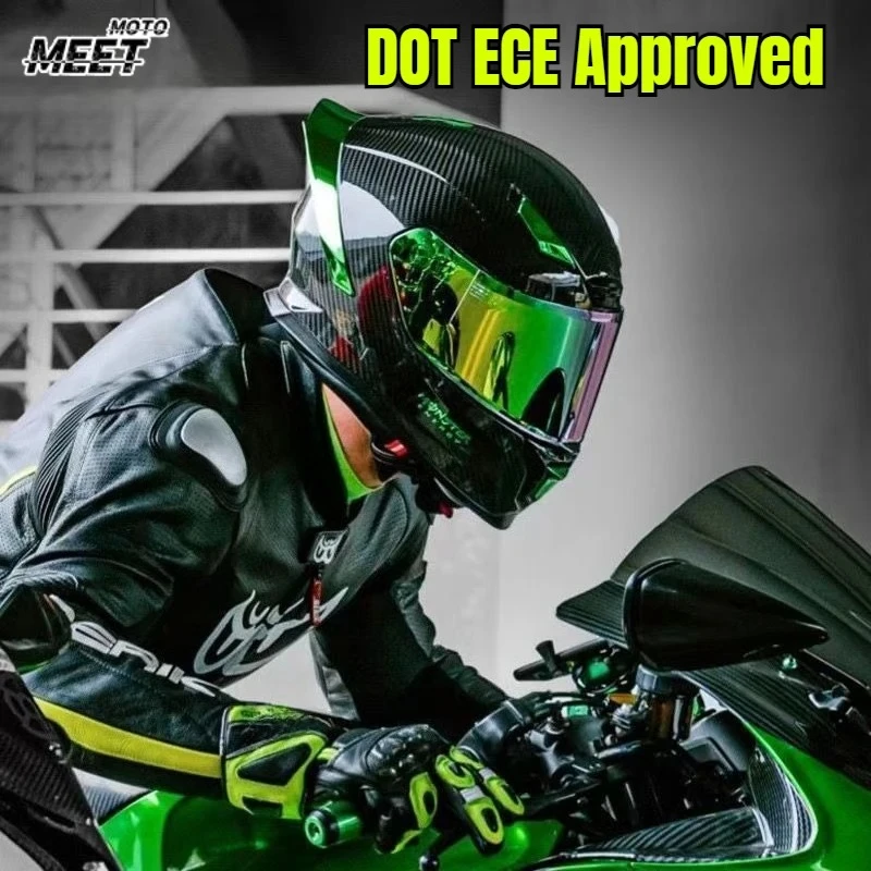Carbon Fiber Moto Racing Helmets High Qualtiy Helmet Full Face DOT Approved Casque Moto Men Women's Couple Capacetes - AliExpress Motorcycle Equipments