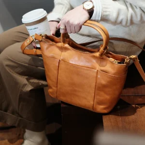 Genuine Leather Women's handbags Vegetated Cowhide Cross-body bag Commuter Tote Bag Soft Leather Basket Bags 2025 new - AliExpress Women's Handbags