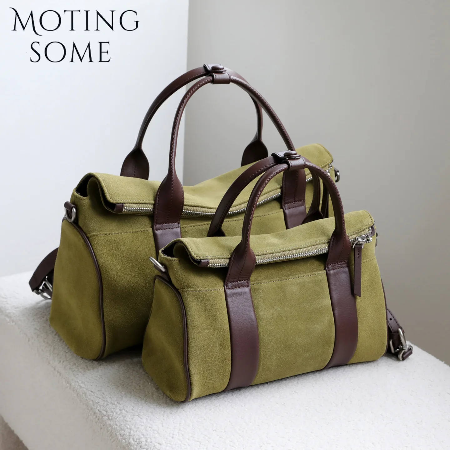 MOTINGSOME Women Suede Tote Bag Vintage Cow Matte Leather Large Capacity Crossbody Handbag Autumn Winter Commute Travel Purse - AliExpress Women's Handbags