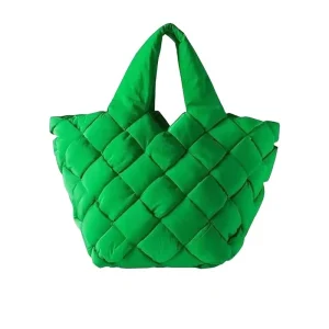 Women Handbag 2022winter New Style Down Cotton Padded Diamond Lattice Female Casual Large Shopping Tote Purse Bag Designer Bag - AliExpress Women's Handbags