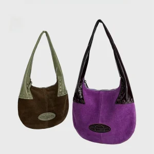 SpicyCapSoul Waterdrop Leather Bag Women's Shoulder Bag Non-Adjustable Strap Anti-Hair Cowhide Underarm Bag Zipper Closure - AliExpress Women's Handbags