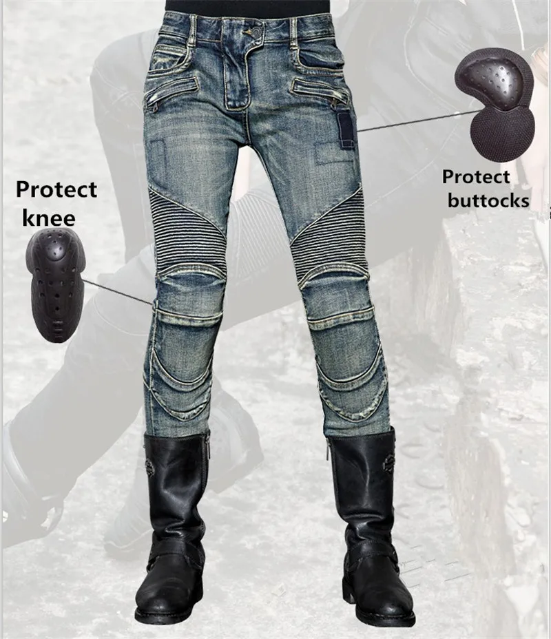 Uglybros Motorpool Women Motorcycle Riding Protective Pants Motorbike Racing Jeans Built in Armor Knee Hip Pads Black All Size - AliExpress Motorcycle Equipments
