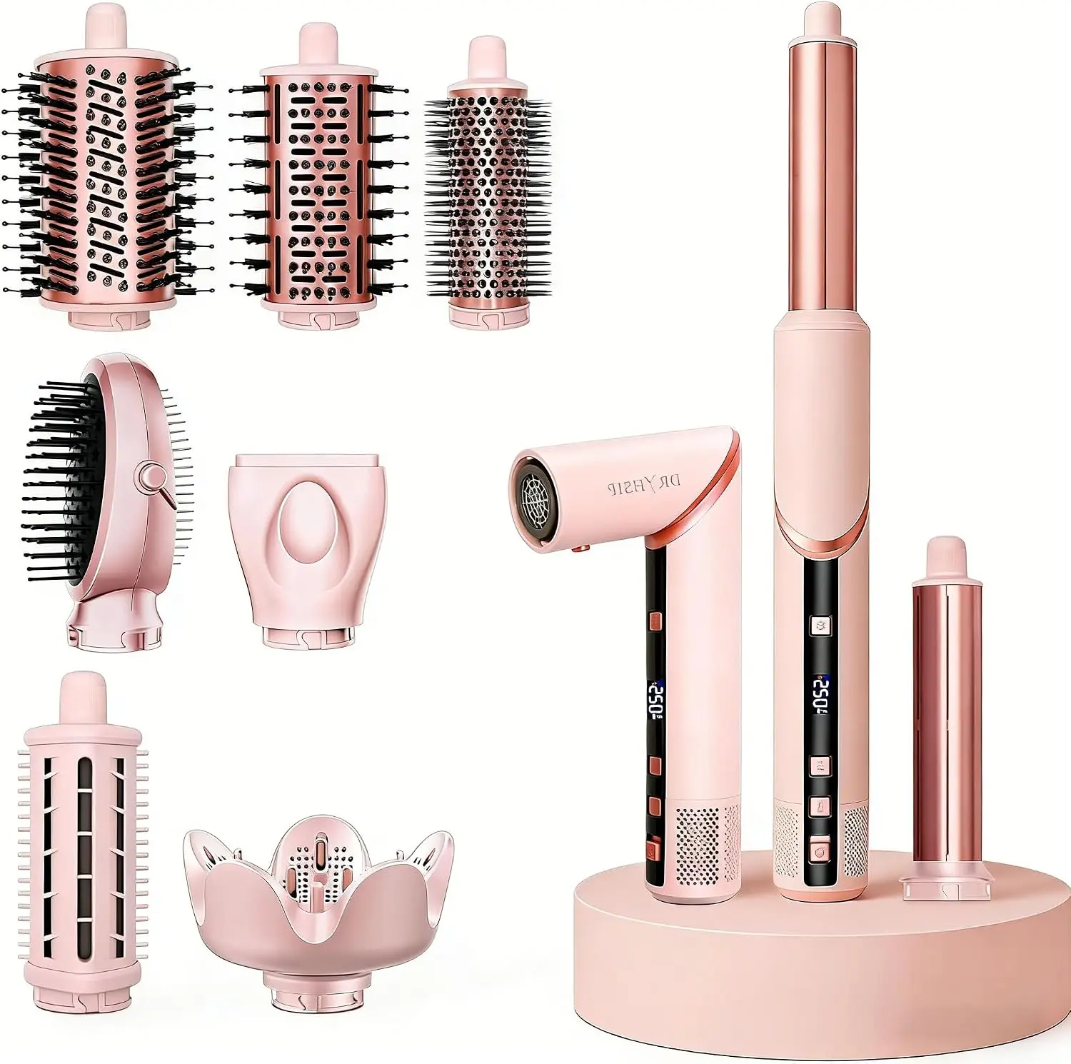 9 in 1 Hot Air Styler Brush, High-Speed 110K RPM, Auto Curling, Ionic, Foldable, Fast Drying, Volume, Gifts for Women - AliExpress Hair Care & Styling