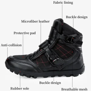 Black Leather Motorcycle Shoes Men Women Motocross Boots Summer Breathable Light Adventure Biker Boot for Urban Riding Racing - AliExpress Motorcycle Equipments