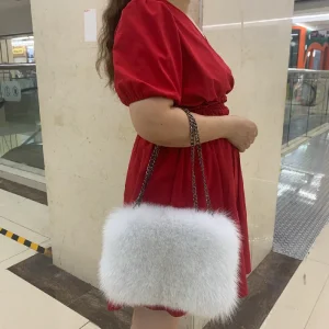 2026 New Model Fox Fur Hand Muff Bag For Women Winter Hand Warmer Pocket Handbag With Chain Fashion Crossbody Bag - AliExpress Women's Handbags