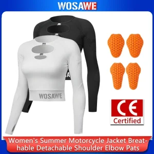 WOSAWE Women Summer Motorcycle Jacket Breathable Motocross Motobiker Racing Clothing Detachable Shoulder Elbow pads - AliExpress Motorcycle Equipments