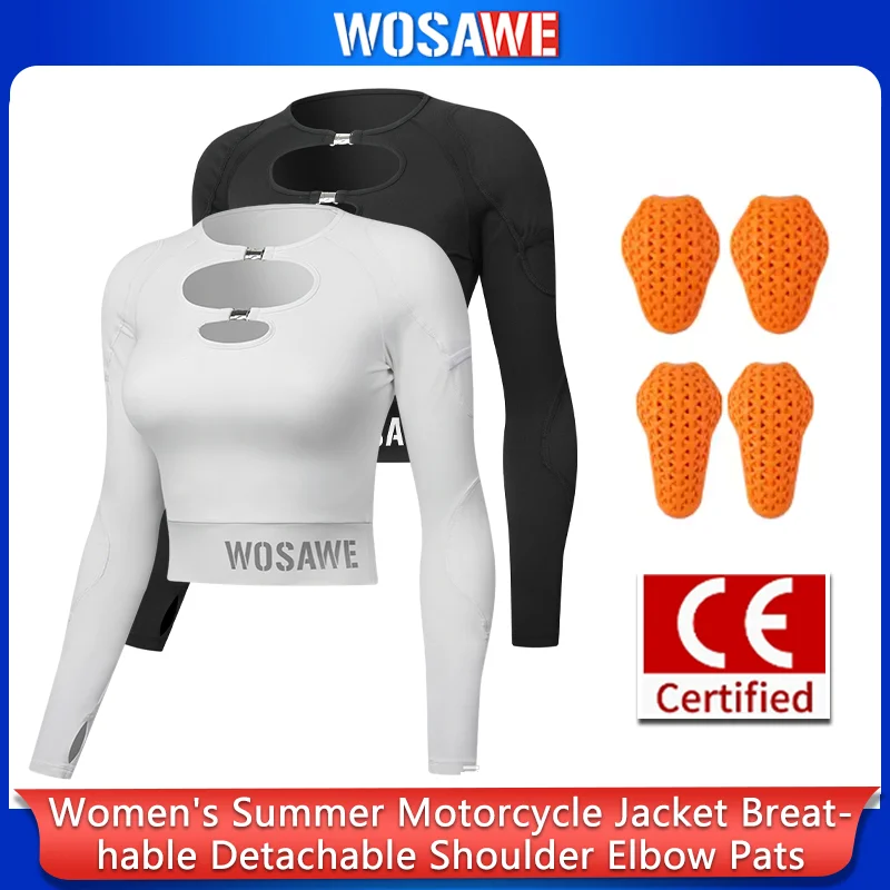 WOSAWE Women Summer Motorcycle Jacket Breathable Motocross Motobiker Racing Clothing Detachable Shoulder Elbow pads - AliExpress Motorcycle Equipments