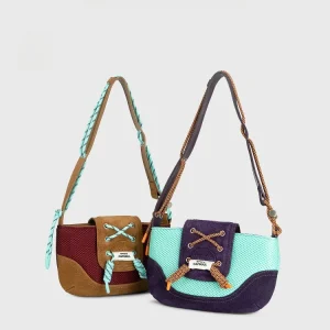 SpicyCapSoul Original Retro Net Cloth Suede Leather Color Block Baseball French Bread Bag Crossbody Women's Handbag - AliExpress Women's Handbags