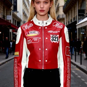 Women's PU Motorcycle-Style Leather Jacket Stand-Up Collar Color-Matched Patchwork Racing Suit Cross-Border Best-Selling Thin - AliExpress Motorcycle Equipments