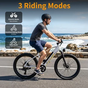 Electric Bike for Adults, 700W Peak Motor, 26” Ebike with 48V 10Ah Built-in Battery, 30-48 Miles Range, 20 MPH, 7-Speed Commuter Electric Bicycle for Men and Women, UL 2849 Safety Standard - AliExpress Motorcycle & ATV