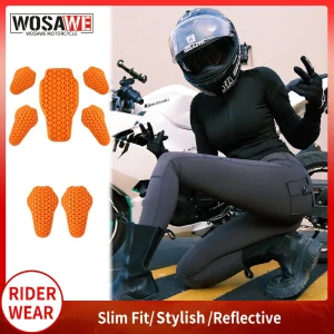 WOSAWE Motorcycle Jacket Pants Suit Women Sexy Motocross Shirt with Soft Gear High Waist Honey Peach Hip Fitness Sports Pants - AliExpress Motorcycle Equipments