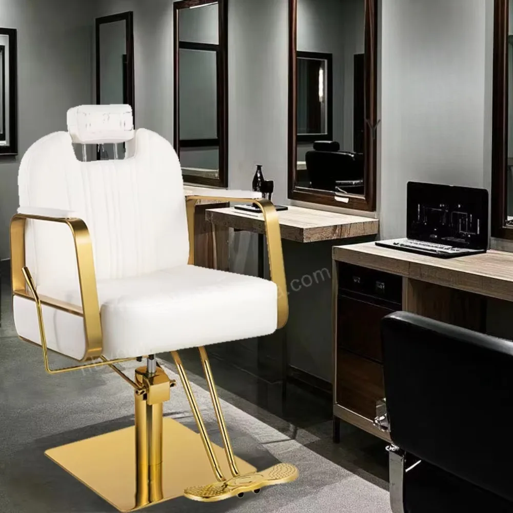 Wholesales Modern Barber Chairs White Gold Women's Salon Chair Hot Sale Simple Style Chair for Lady Salon - AliExpress Hair Care & Styling