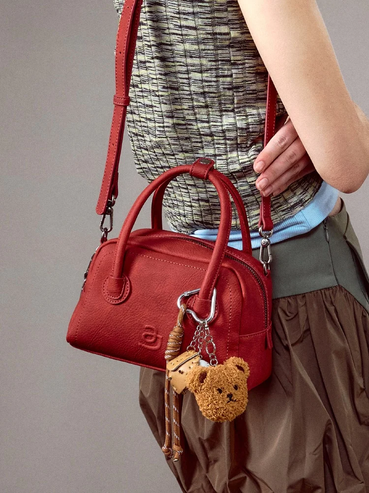 JACD Red Women's Crossbody Bag Wedding Handbag Bowling Boston Bag Birthday Gift Soft PU Leather Pillow Shape Casual Shoulder Bag - AliExpress Women's Handbags