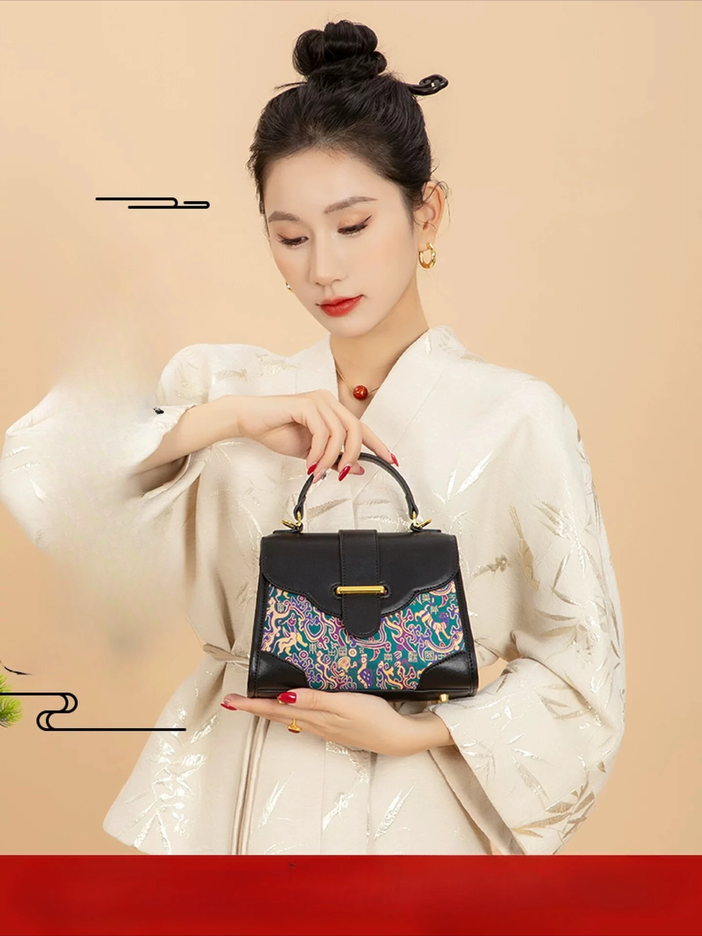 New High-end Women's Handbag, Cowhide Silk Embroidered Chinese Style Fashion Handmade Women's Bag - AliExpress Women's Handbags