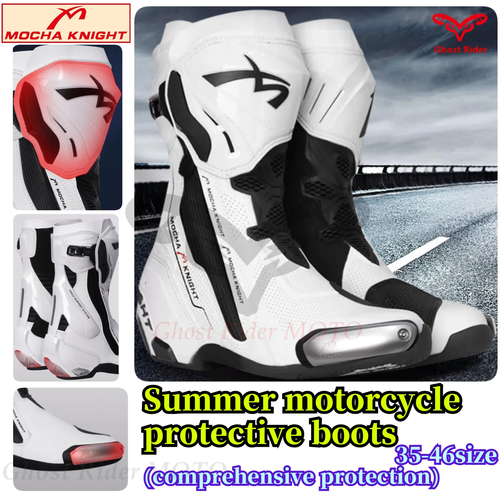 MOCHA Knight Motorcycle boots Riding Competitive Track Boots Rally Boots Men Women Locomotive Shoes Summer Breathable Anti-drop - AliExpress Motorcycle Equipments