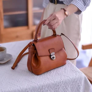 Fashion Designer Luxury Genuine Leather Women's Handbag Vintage Real Cowhide Anti-theft Female Party Shoulder Crossbody Bag - AliExpress Women's Handbags