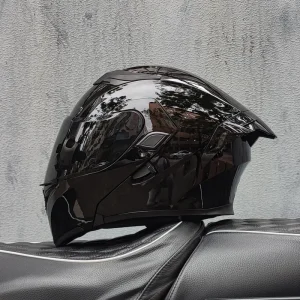 Orz-169B Gloss Black DOT Approved Modular Flip Up Motorcycle Helmet Double Visor Full Face Motocross Racing Helmet for Men Women - AliExpress Motorcycle Equipments