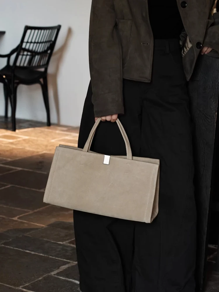 Black Fashion Retro Genuine Leather Women Tote BagHandbag Long Style Simple Real Leather Lady Shoulder Crossbody Commuter Bag - AliExpress Women's Handbags
