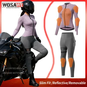 WOSAWE Summer Autumn Motorcycle Jacket & Pants Set Women Motorbike Reflective Shirts Sheer Mesh Panel Pants Motorcycle Clothing - AliExpress Motorcycle Equipments