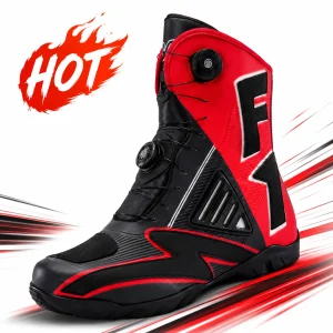 Motorcycle Riding Shoes Moto Boots Men Women High Top Dual Dial Buckle TPU Side Panel Anti Slip Rubber Sole Racing Touring 37-47 - AliExpress Motorcycle Equipments