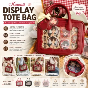 Bear Itabag Kawaii Women Handbag Cute Cherry Bowknot Clear Window Pain Bag Lolita Shoulder Crossbody Tote, Purse Itabag Gift New - AliExpress Women's Handbags