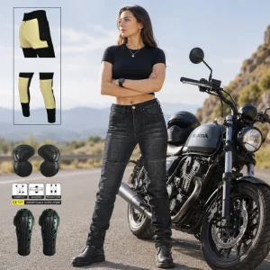 Women Winter Motorcycle Riding Jeans Fleece Lined CE Protective Anti-Fall Biker Pants Warm Windproof Silicone Pads Trousers - AliExpress Motorcycle Equipments