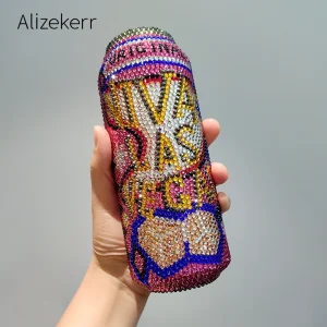 Alizekerr Can Diamond Evening Bags Women Luxury Designer Unique Rhinestone Cherry Cola Pop-top Can Crystal Clutch Purses Party - AliExpress Women's Handbags
