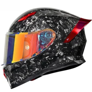 Glossy Red Forged Carbon Fiber Texture Full Face Helmet DOT ECE Certified Off-Road Motocross Capacete Men Women - AliExpress Motorcycle Equipments