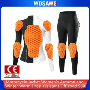 WOSAWEMotorcycle Jacket Women Autumn Winter Warm Motorbike Jacket Pants CE Anti-fall Off-Road Clothing Set - AliExpress Motorcycle Equipments