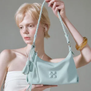 JACD × Shen Yue Fog Gray Blue Genuine Leather Underarm Bag Women's Crossbody Bag 2026 New Style Soft Handbag Zipper Closure - AliExpress Women's Handbags