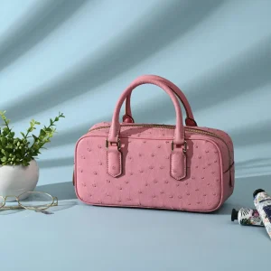 2024 New Ostrich Leather Women's Shoulder Bag Fashion Genuine Leather Lady Handbag Large Capacity Square Crossbody Bag 45 - AliExpress Women's Handbags