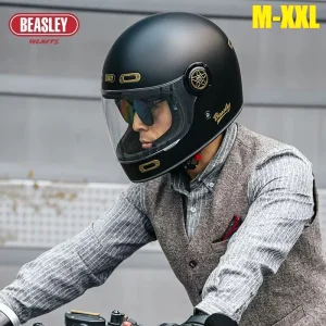 BEASLEY 503 Retro Helmet Men Women Cruise Motorcycle Fiberglass Full Helmets Carbon Fiber Motorcycle Helmet DOT Certification - AliExpress Motorcycle Equipments