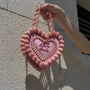 Women's 3D Printed Cake Shape Dinner Bag Original Design Love Heart Shape Party Handbag Niche High-end PLA Material Shoulder Bag - AliExpress Women's Handbags