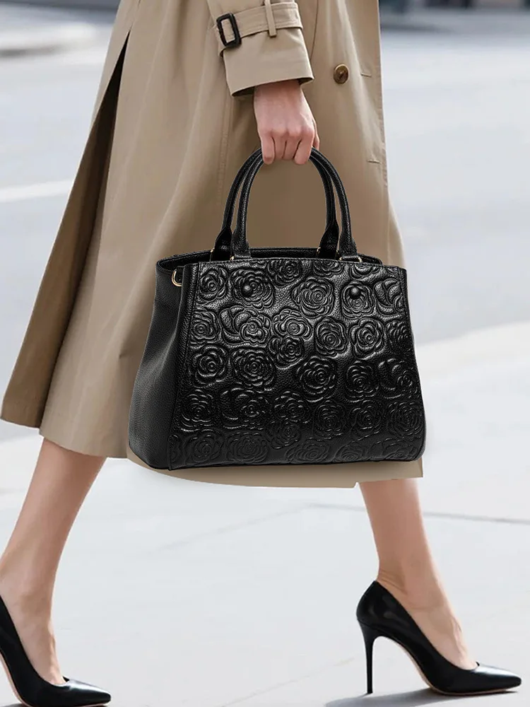 First Layer Cowhide Women Bag New 2026 Popular Genuine Leather Women's Bag Handbag Women's Large Capacity Shoulder Messenger Bag - AliExpress Men's Bags