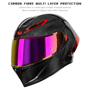 Lightweight Carbon Fiber Full Face Motorcycle Helmet Anti-Fog Shield Racing Street Bike Helmet for Men Women All Seasons - AliExpress Motorcycle Equipments