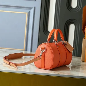 Mini Orange Leather Barrel Handbag Women Cylindrical Boston Bag Top Handle Crossbody Shoulder Bag Luxury Designer Travel Purse - AliExpress Women's Handbags