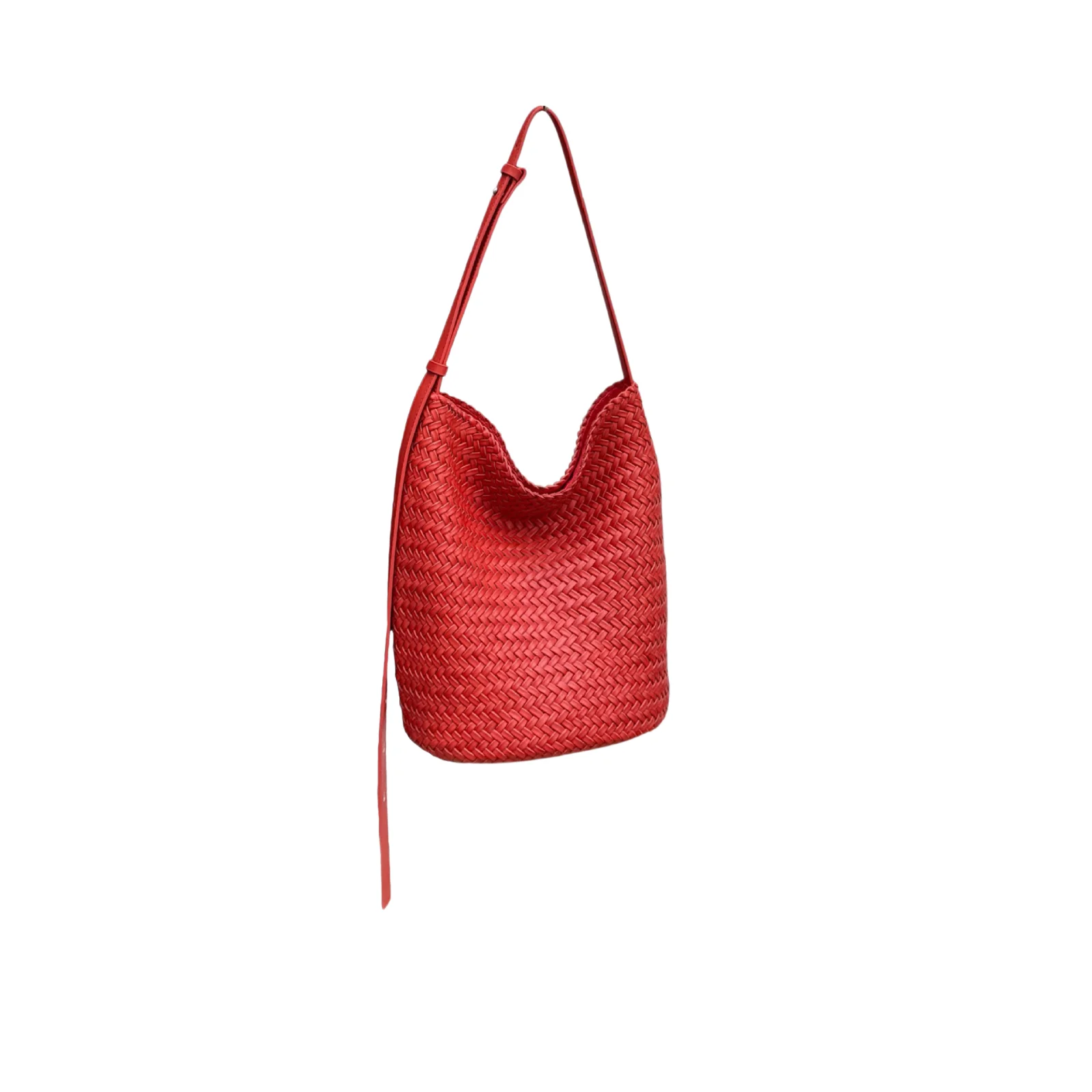 Luxury Women's Shopping Bag New High-end Hand-woven Leather Bucket Bag Large Capacity Shoulder & Crossbody Bag Commuter Tote Bag - AliExpress Women's Handbags