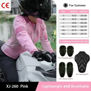 Women Breathable Motorcycle Body Armor Jacket, Slim Stylish CE Safety Protective Garment Full Size S-3XL for Outdoor Bike Riding - AliExpress Motorcycle Equipments