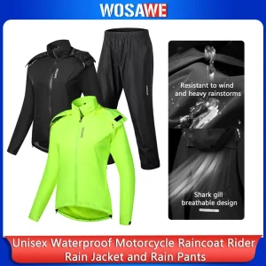 WOSAWE Waterproof Motorcycle Raincoat Men Women Motorcyclist Rider Rain Jacket Rain Pants Electric Scooter MTB Bike Rainwear - AliExpress Motorcycle Equipments