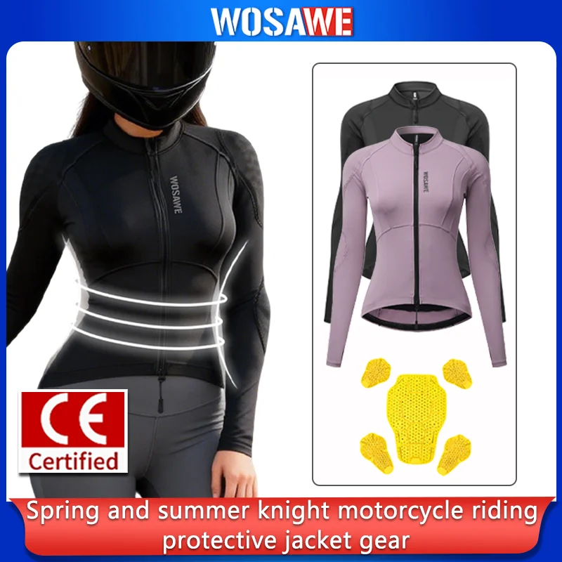 WOSAWE Women Motorcycle Jacket Summer CE Certified Riding Armor Street Anti-Fall Soft Riding Coat - AliExpress Motorcycle Equipments