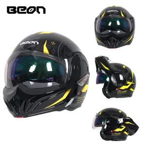 BEON Motorcycle Helmet Men's Women's Rear Flip Up Motorcycle Winter Anti Fog Motorcycle Full Helmet All Season ECE Certification - AliExpress Motorcycle Equipments