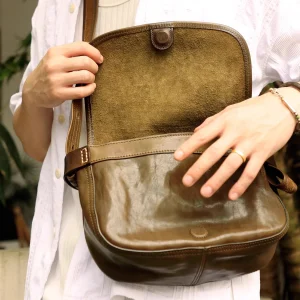 Casual daily luxury vintage designer handmade genuine leather men's women's shoulder bag vegetable tanned cowhide crossbody bag - AliExpress Men's Bags