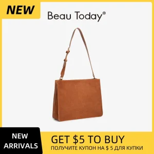 BEAUTODAY Shoulder Bags Women Cow Suede Leather Large Capacity Solid Handbags Ladies Zipper Bags Handmade 62075 - AliExpress Women's Handbags